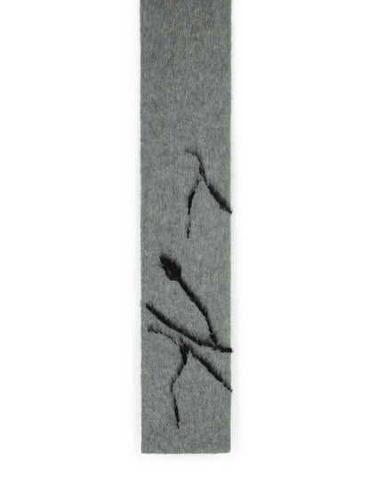 Dries Van Noten 'Mouton' Grey Alpaca Blend Scarf