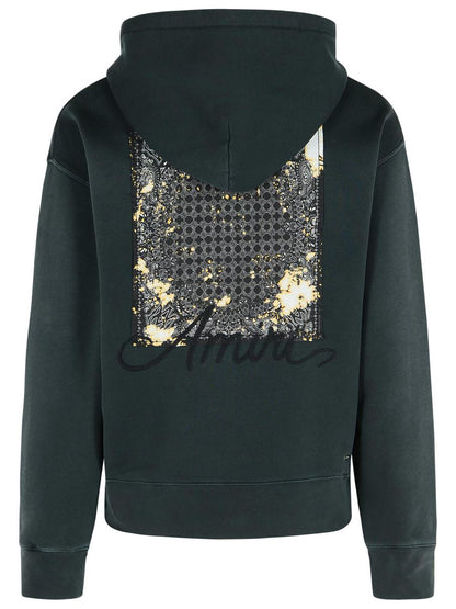 Amiri 'Bleach Bandana' Black Cotton Sweatshirt