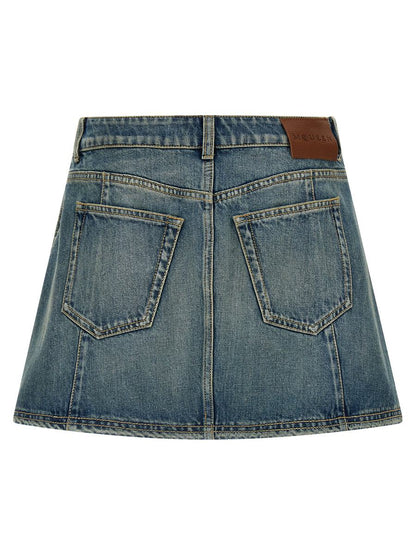 Alexander McQueen Denim Mini Skirt