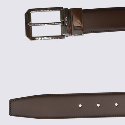 Zegna Black Leather Belt