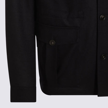 Canali Black Wool Casual Jacket