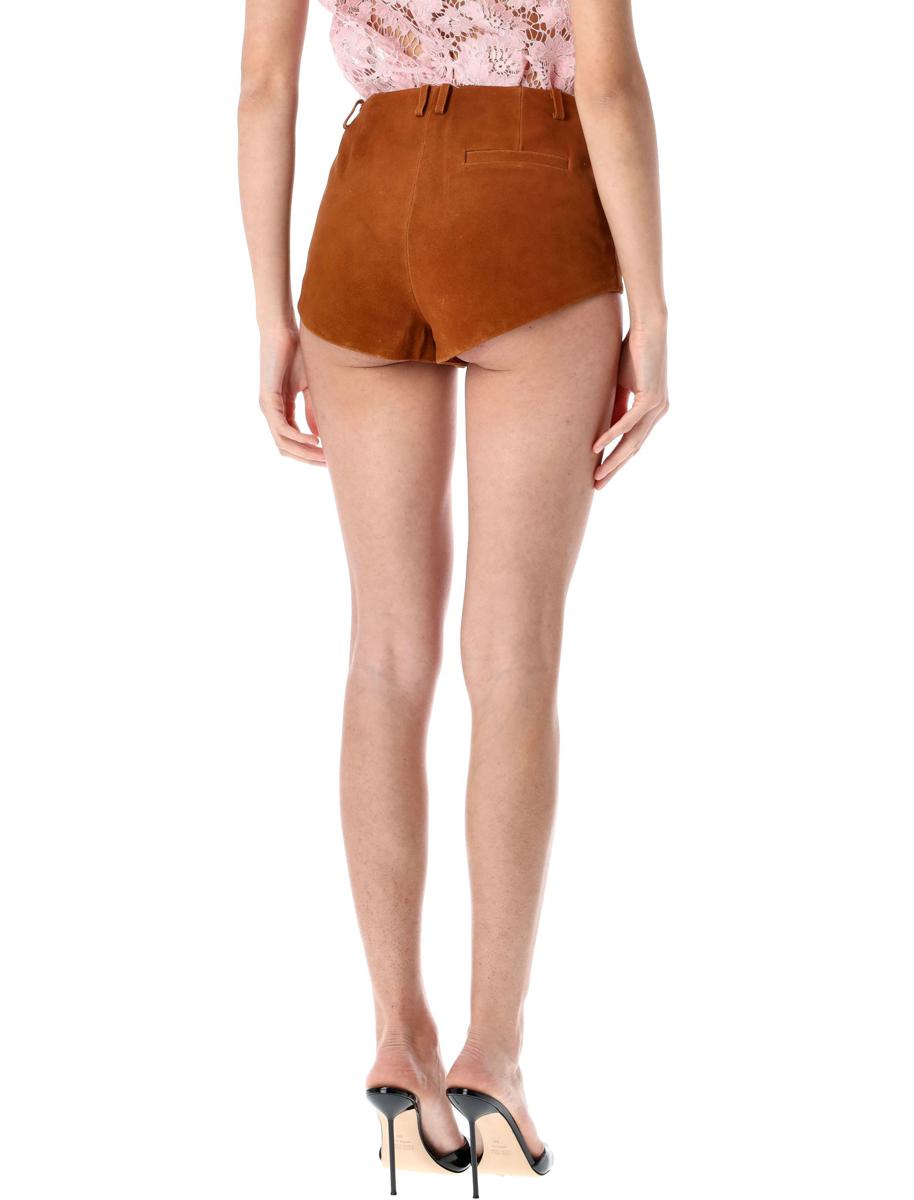 Self-Portrait Suede Shorts
