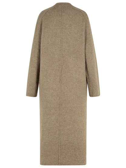 Loulou Studio Wool Blend Cenere Melange Cardigan