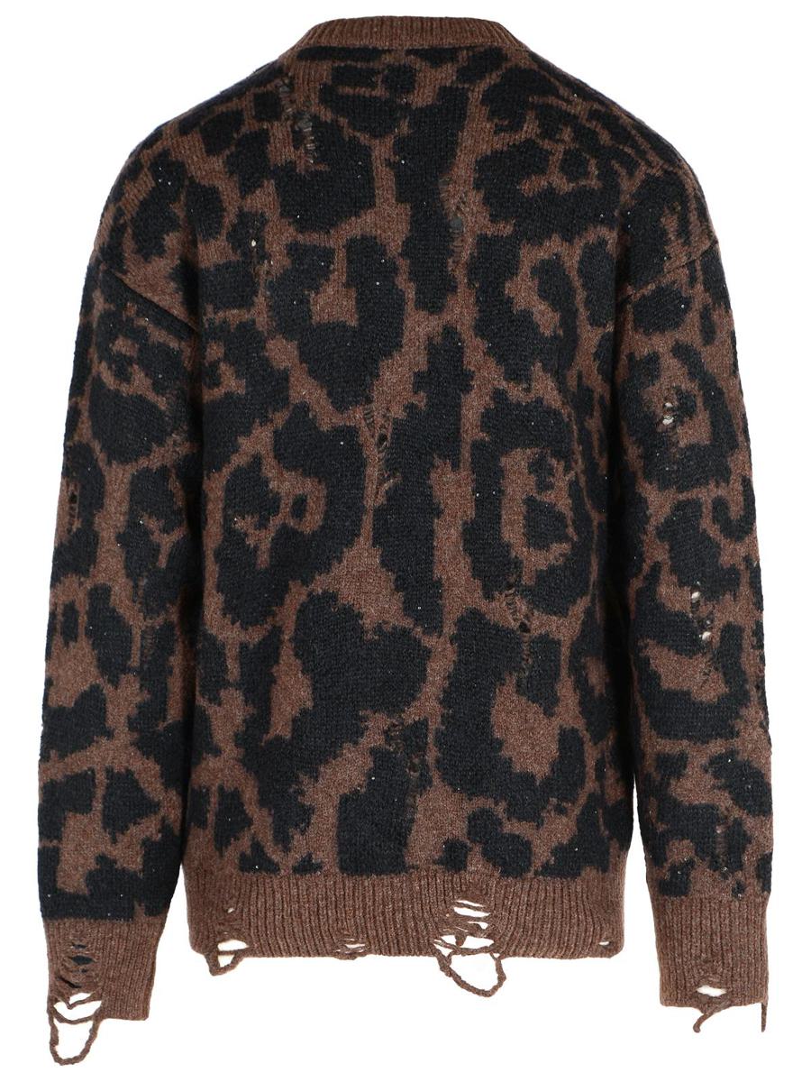 Laneus Two-Tone Merino Wool Blend Sweater