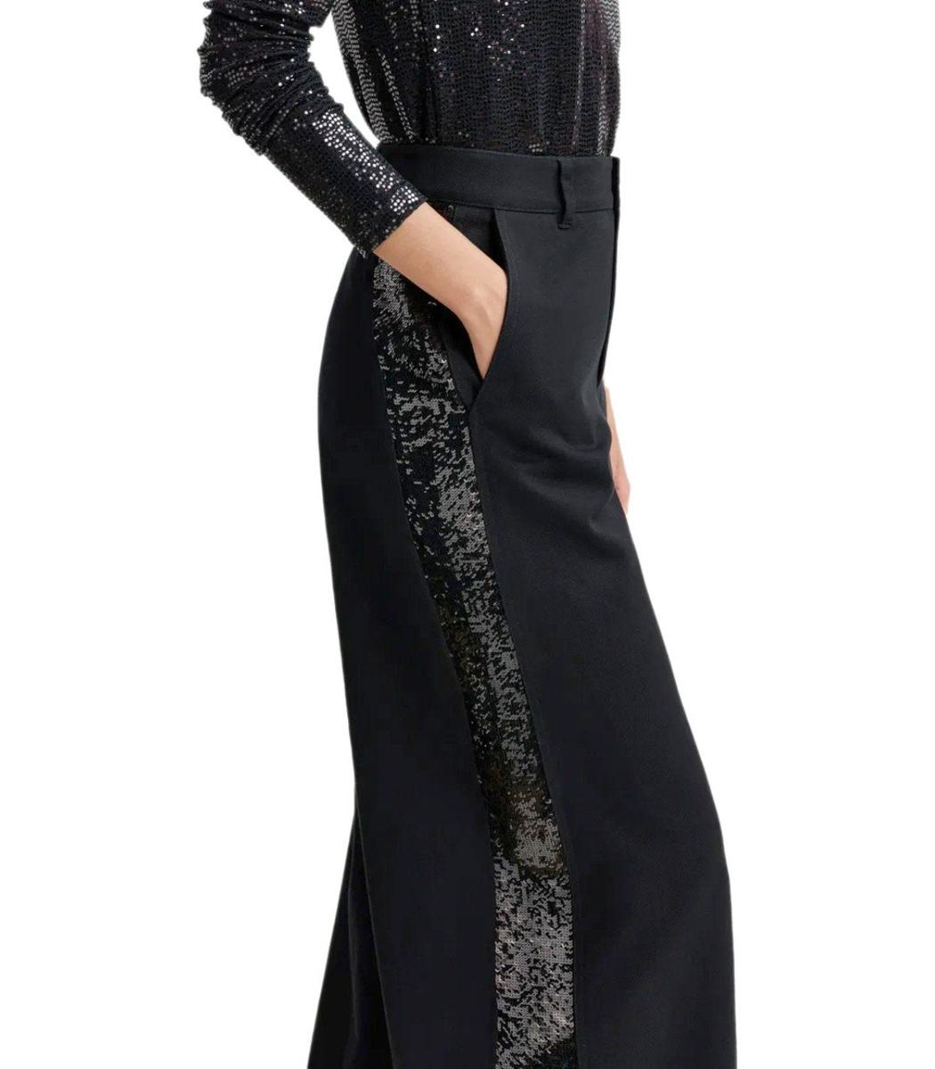 Essentiel Antwerp Gorror Black Wide Leg Pants