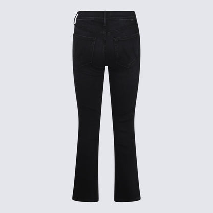 Mother Black Cotton Denim Jeans