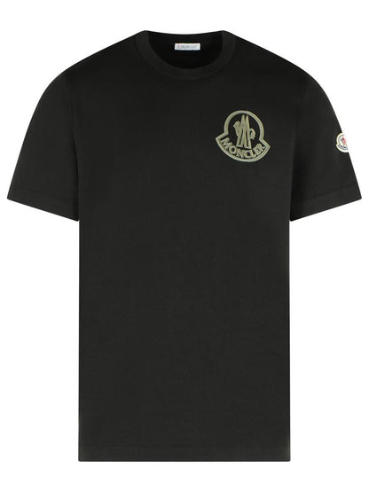 Moncler Black Cotton T-Shirt