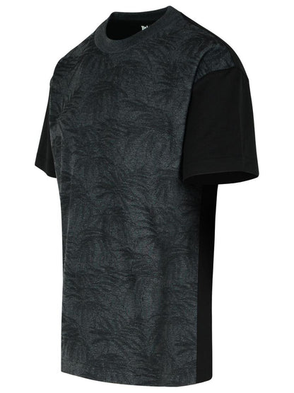 Palm Angels 'Palms Curved' Black Cotton Blend T-Shirt