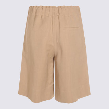 Antonelli Beige Linen Shorts