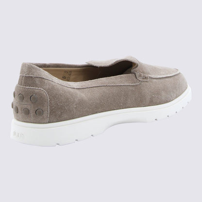Tod'S Grey Suede Loafers