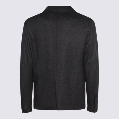 Canali Grey Wool Casual Jacket