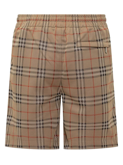 Burberry Burberry Men'S Beige Checkered Shorts