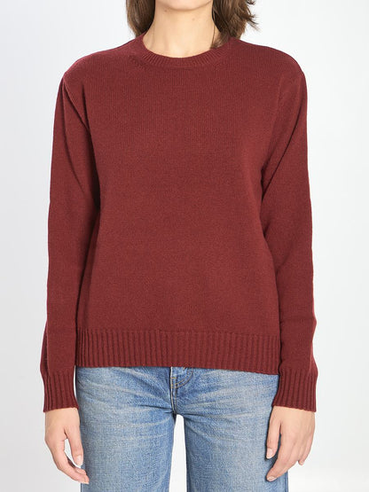 Crew Neck Sweater In Cashmere