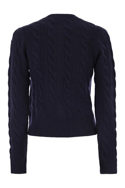 Polo Ralph Lauren Wool And Cashmere Cable Knit Cardigan