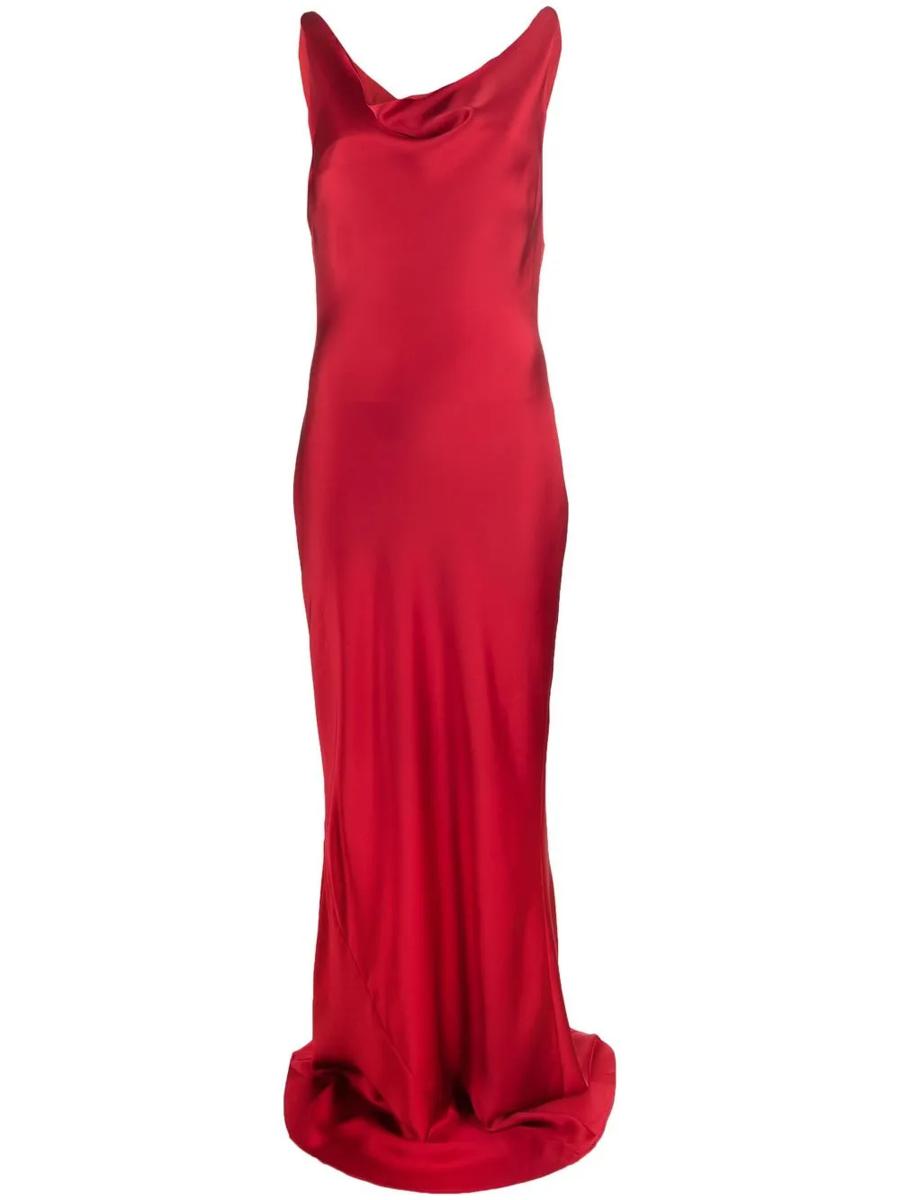 Norma Kamali Maria Cowl Neck Evening Dress
