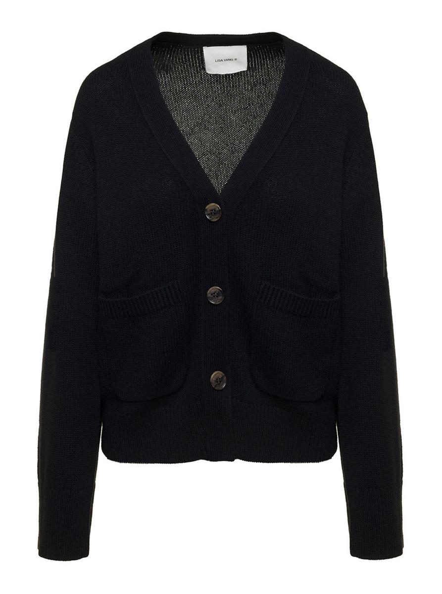 'Danni' Black Knitted Cardigan In Cashmere Woman