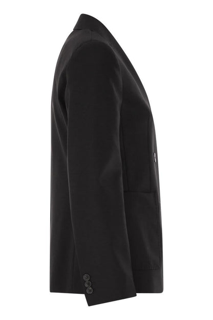 Weekend Max Mara Ornati - Double-Breasted Blazer In Wool Canvas