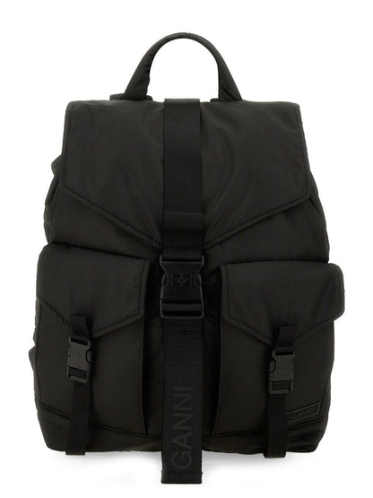 Ganni Backpack With Logo