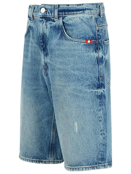 Amish 'Tommy' Bermuda Shorts In Light Blue Denim
