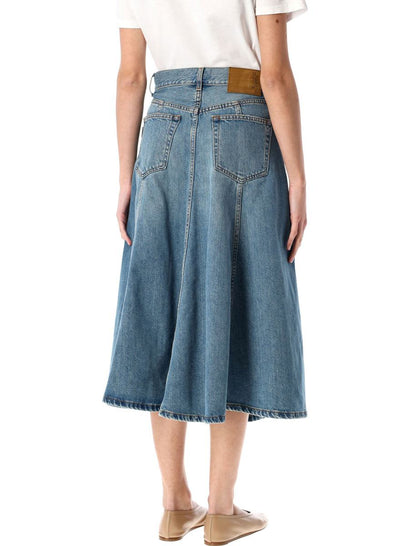 Haikure Serenity Denim Midi Skirt