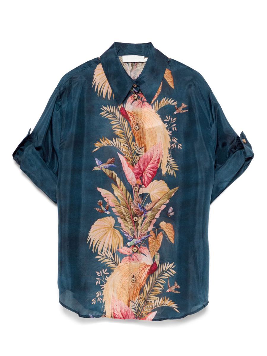 Zimmermann Ascension Printed Silk Shirt