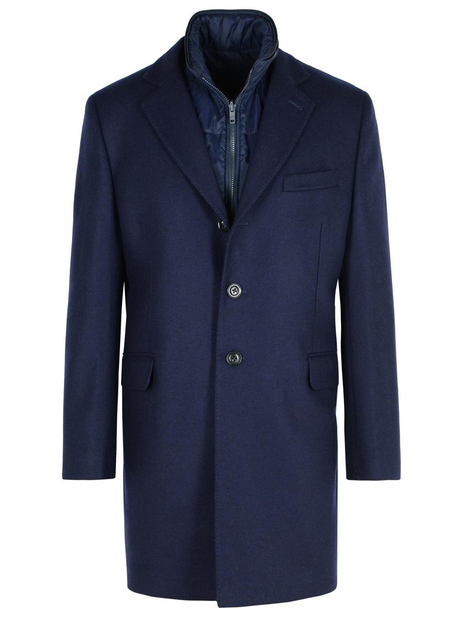 Fay Blue Wool Blend Coat