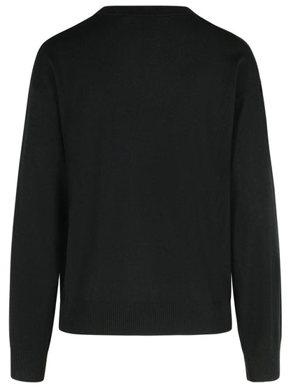 Moschino Jeans Black Virgin Wool Sweater