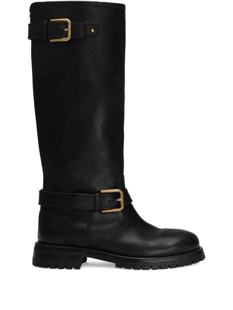 Dolce & Gabbana Calfskin Biker Boots