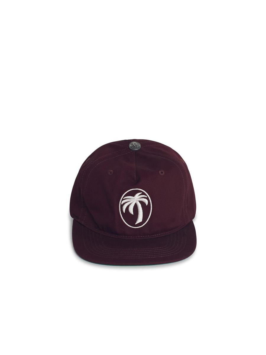 Palm Angels Oval' Burgundy Cotton Cap