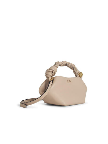 Ganni 'Bou' Mini Bag In Grey Leather Blend