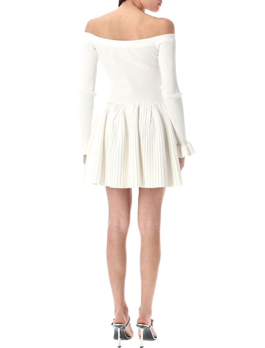 Self-Portrait Ribbed Knit Mini Dress