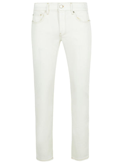 Pt05 'Swing' White Cotton Jeans