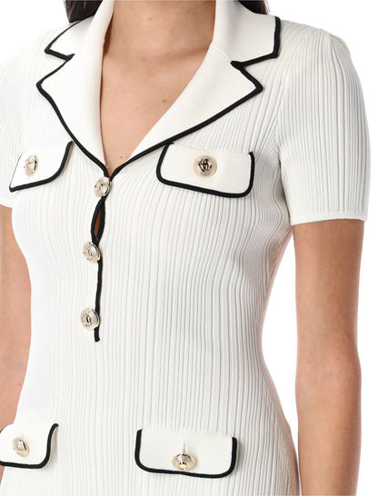 Self-Portrait Rib Knit Mini Dress