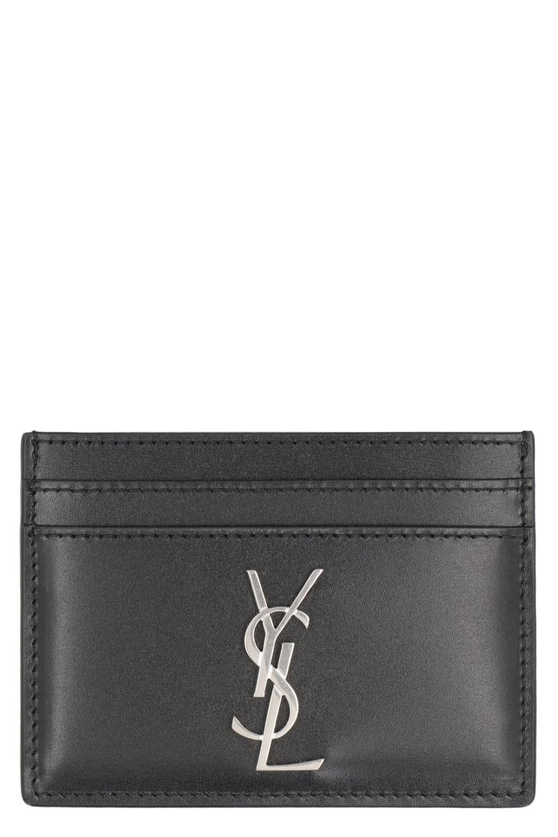Saint Laurent Cassandre Leather Card Holder