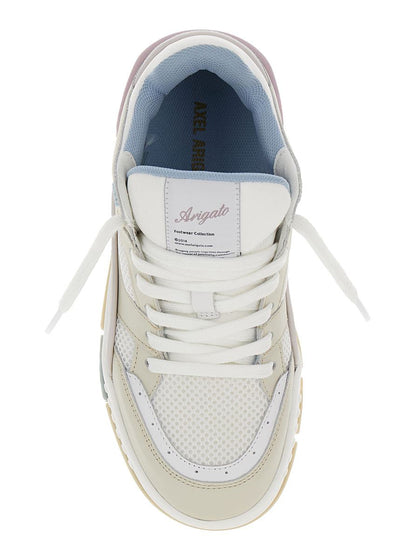 'Area Lo' White And Multicolor Sneakers With Logo Detail In Leather Blend Woman
