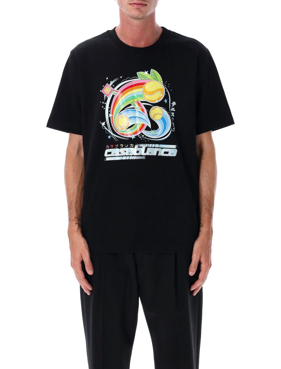 Casablanca Black Manga Tennis Ball T-Shirt