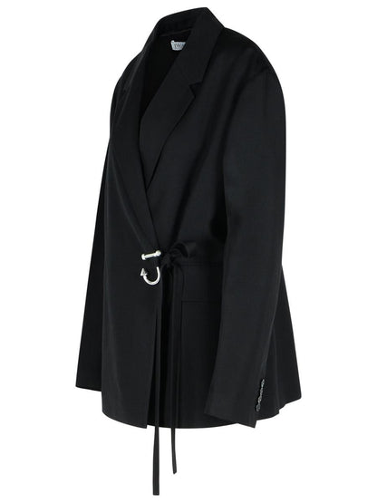 JW Anderson 'T' Black Viscose Blazer