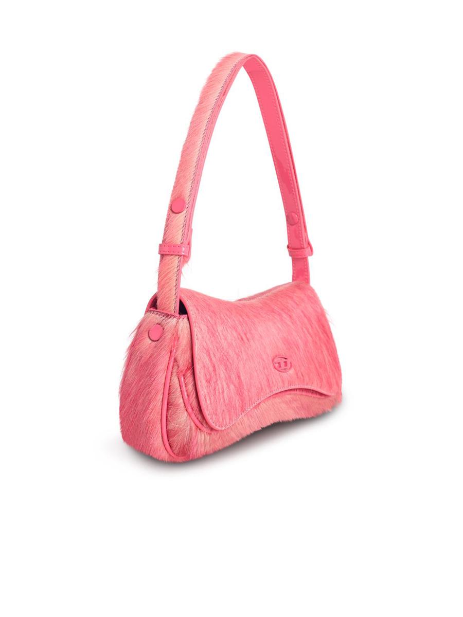 Diesel 'Play' Pink Pony Hair Clutch