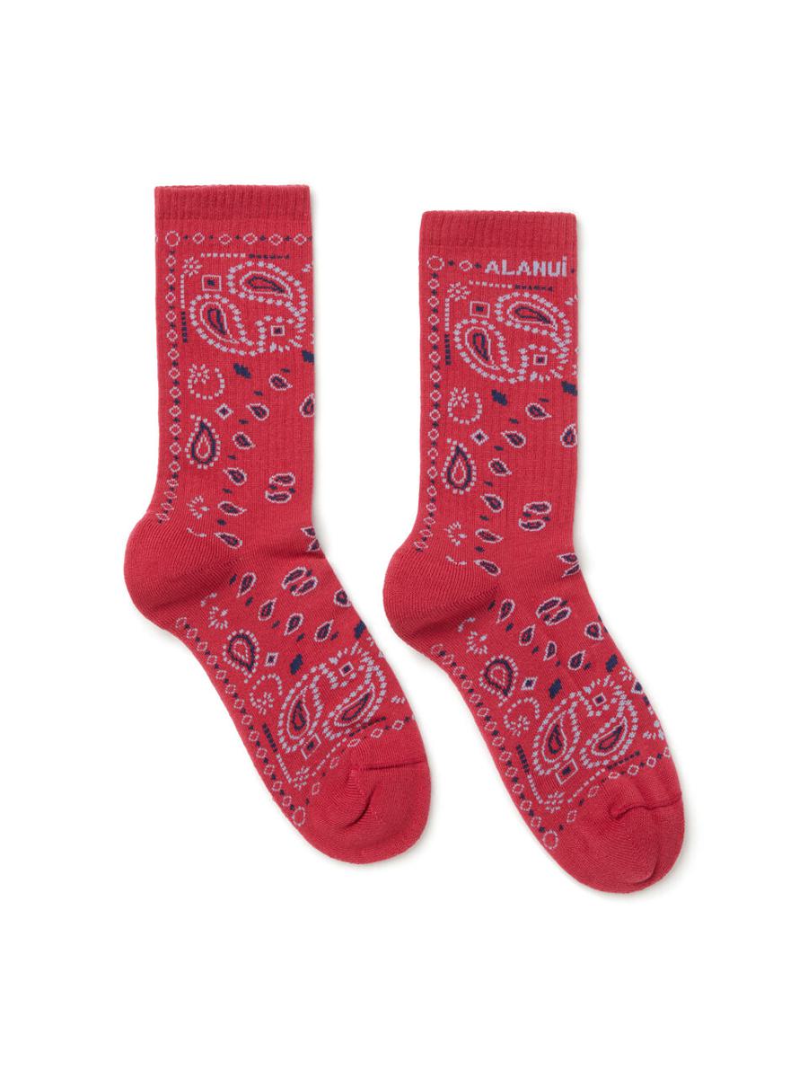 Alanui Bandana Socks Ruby/Multicolor