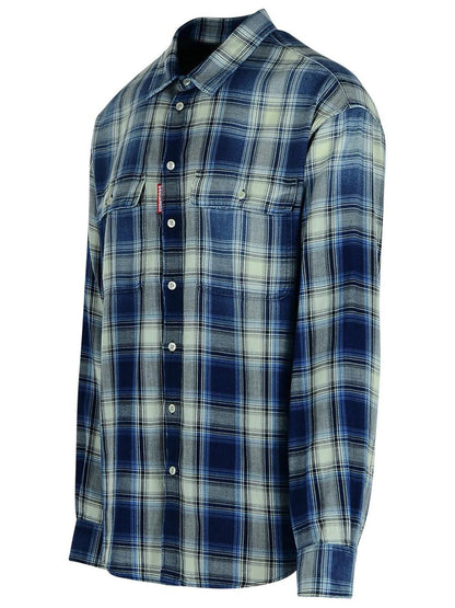 DSQUARED2 Blue Cotton Shirt
