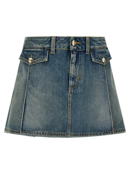 Alexander McQueen Denim Mini Skirt