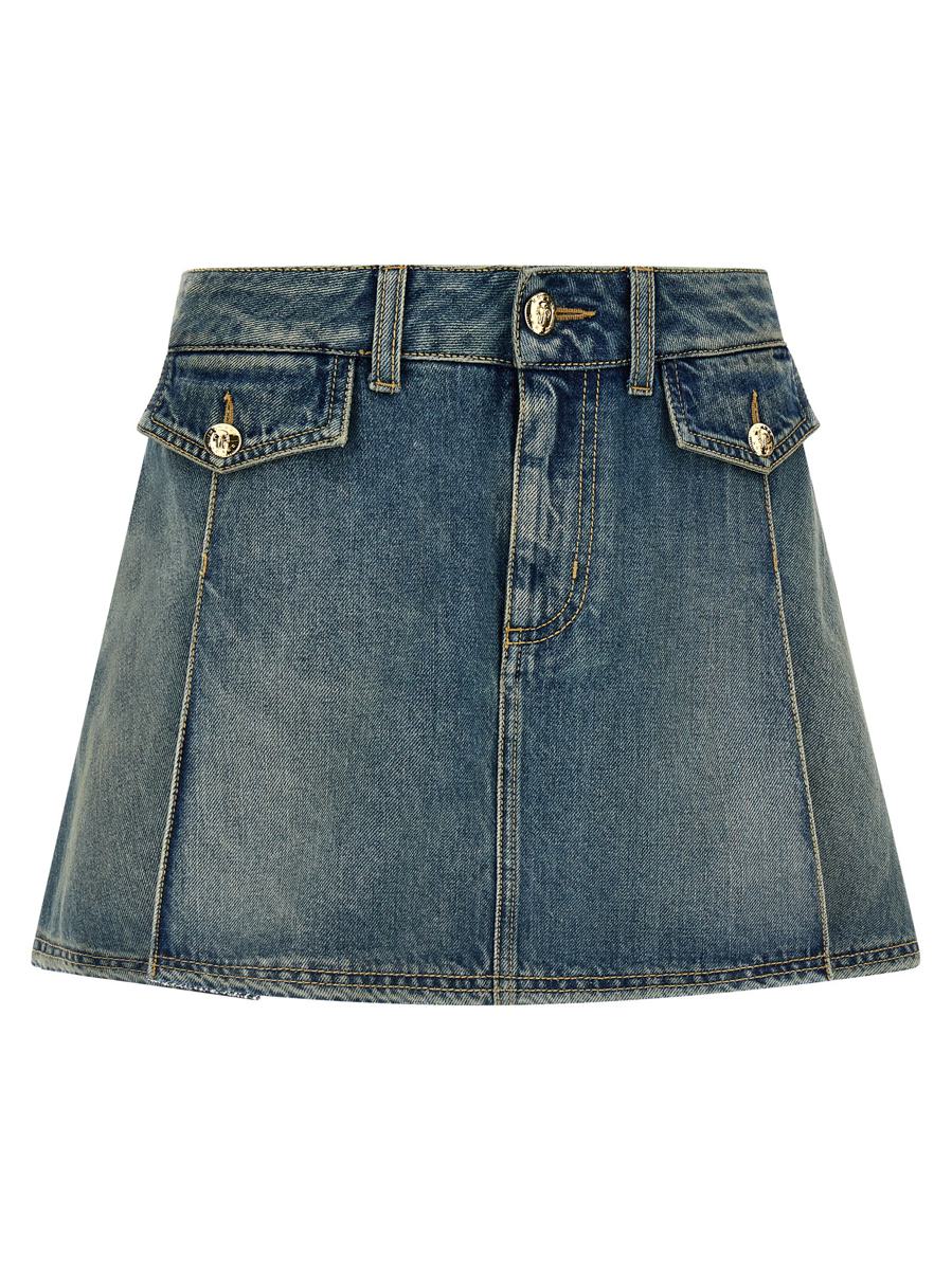 Alexander McQueen Denim Mini Skirt