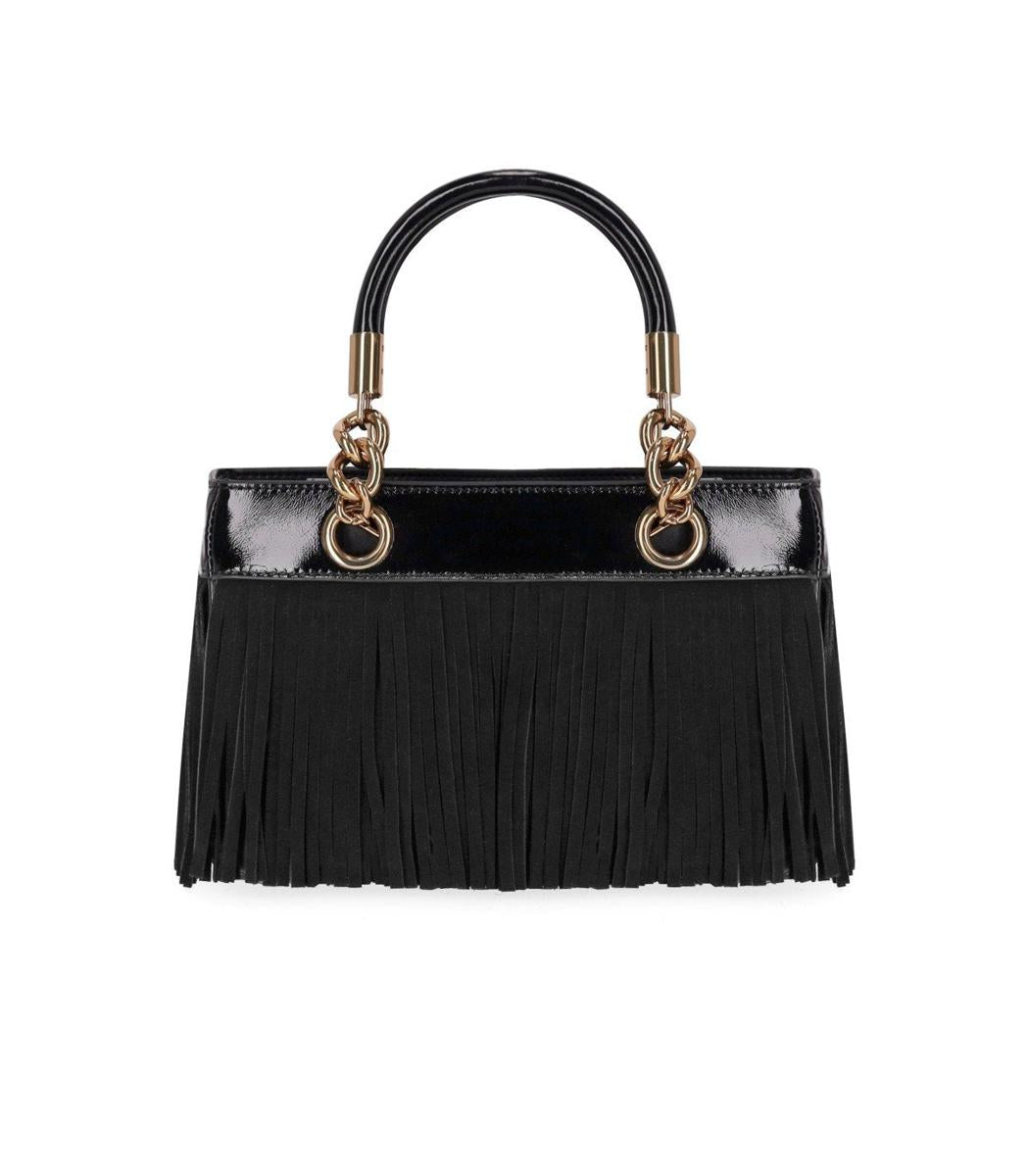 Kurt Geiger London Kensington Fringe Black Handbag