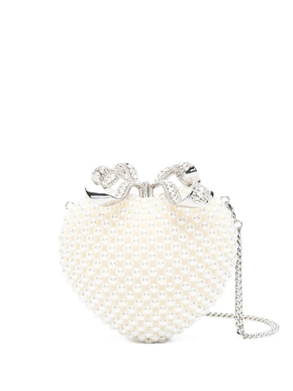 Self-Portrait Pearl Heart Clutch Bag Bags