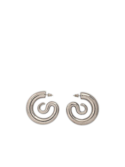 Panconesi Silver 'Serpent Hoops Medium' Earrings