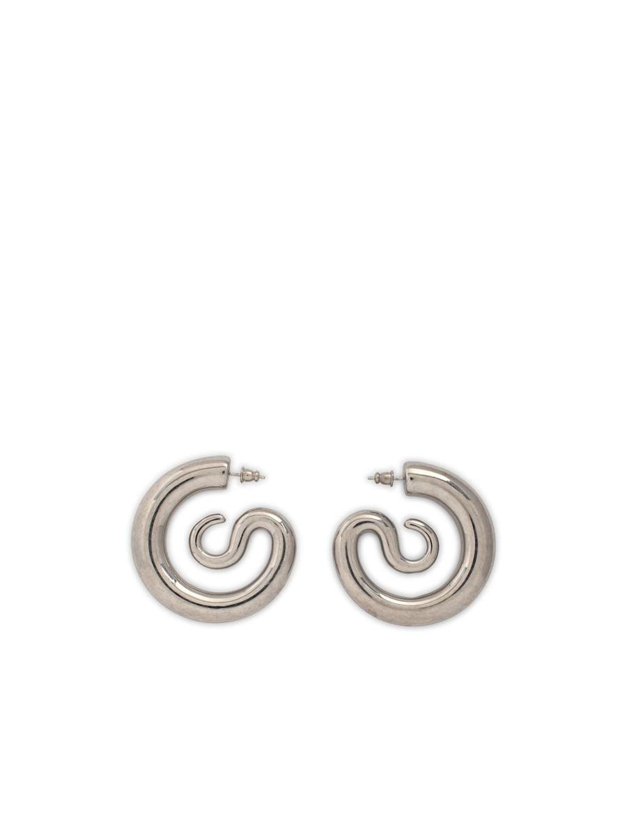 Panconesi Silver 'Serpent Hoops Medium' Earrings