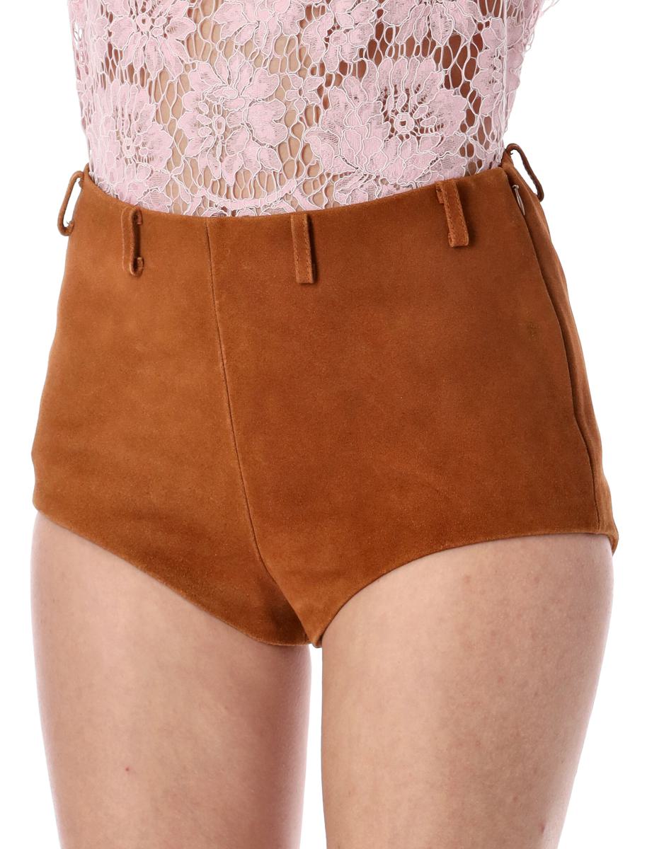 Self-Portrait Suede Shorts
