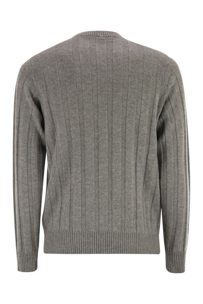 Peserico Wool And Cashmere Ribbed Jumper