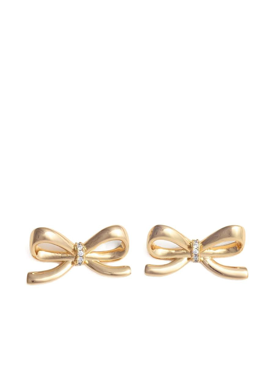 Self-Portrait Gold Bow Earrings Accessories