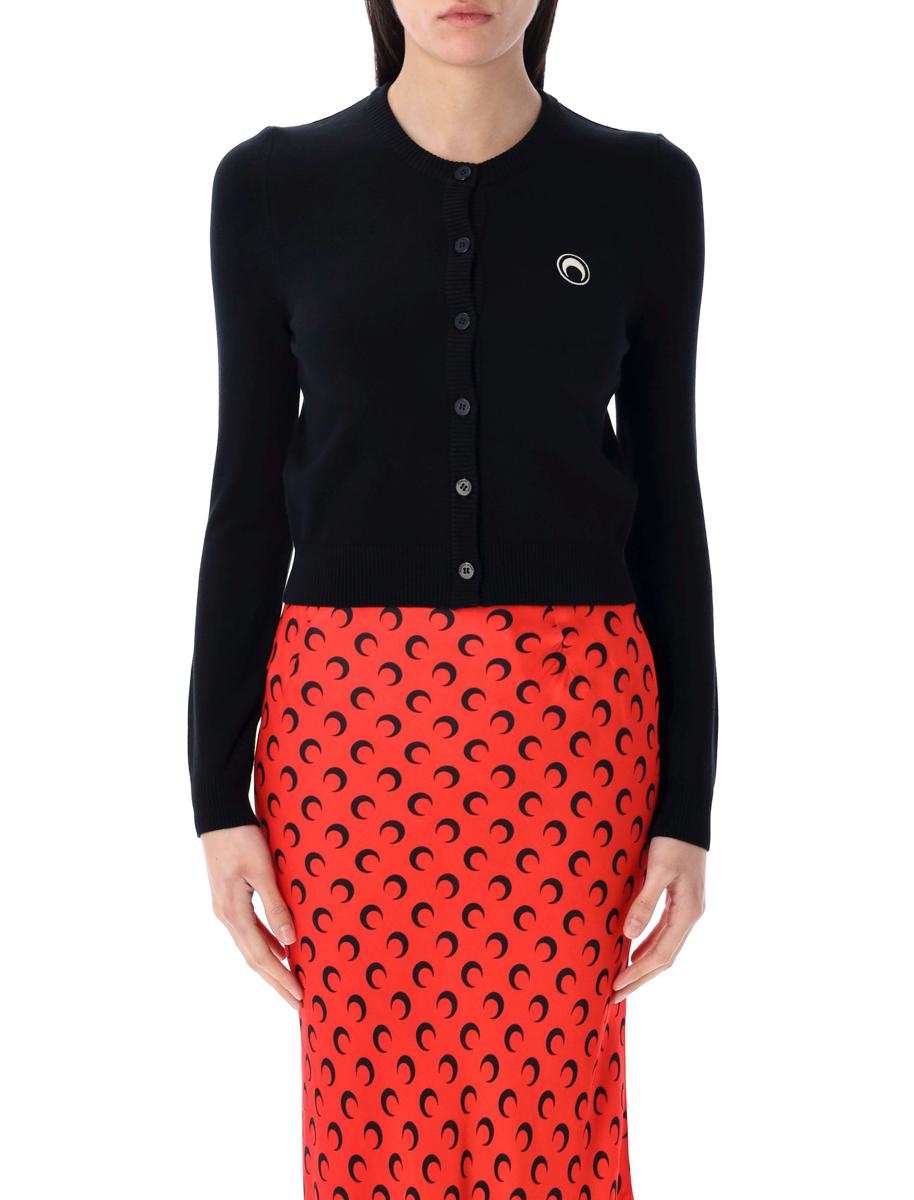 Marine Serre Moon Logo Knit Cardigan